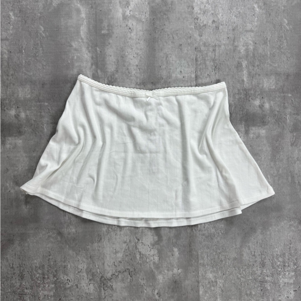 SKIMS White Drop Needle Mini Skirt